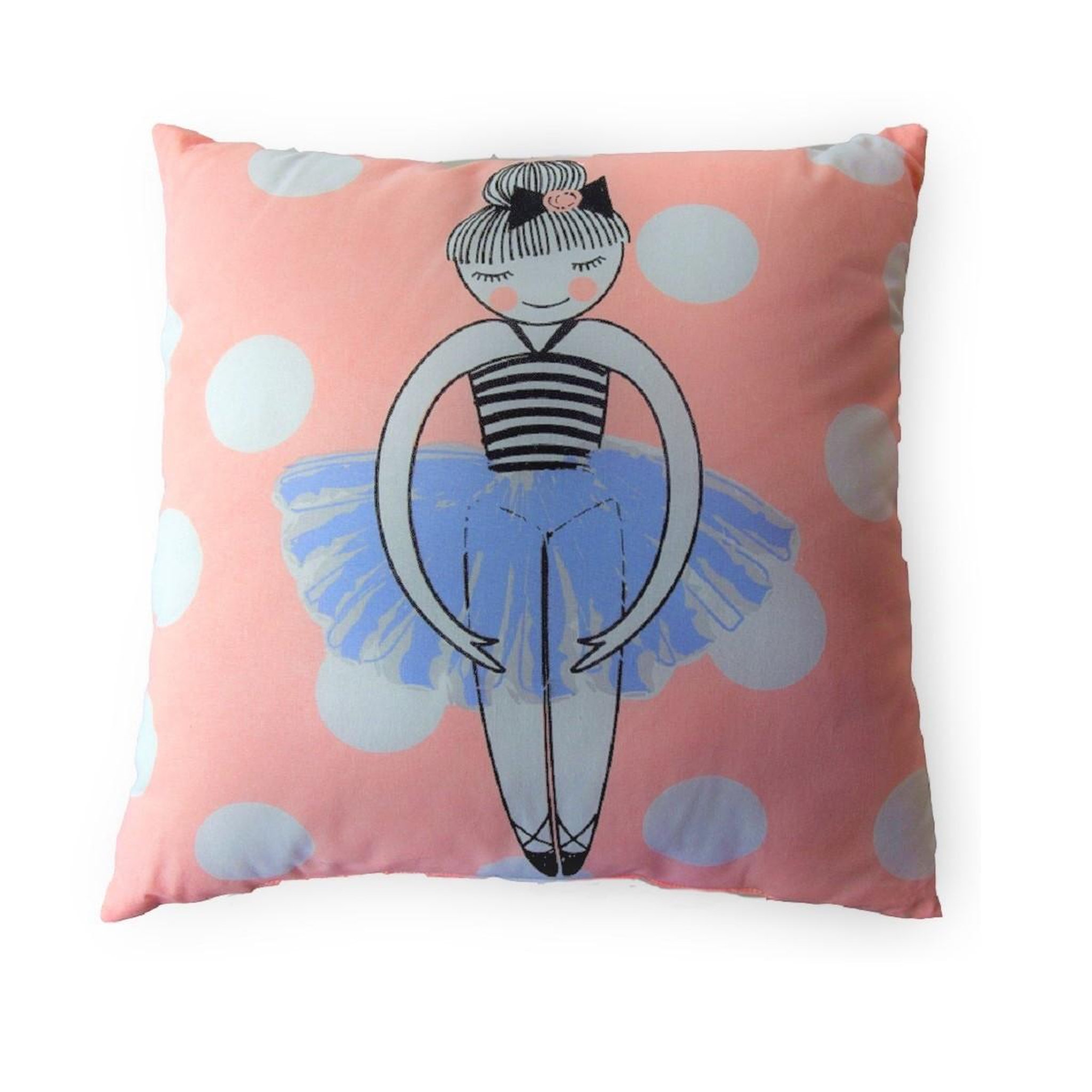 FUTURE HOME Coussin enfant imprimé en coton 40x40cm danseuse