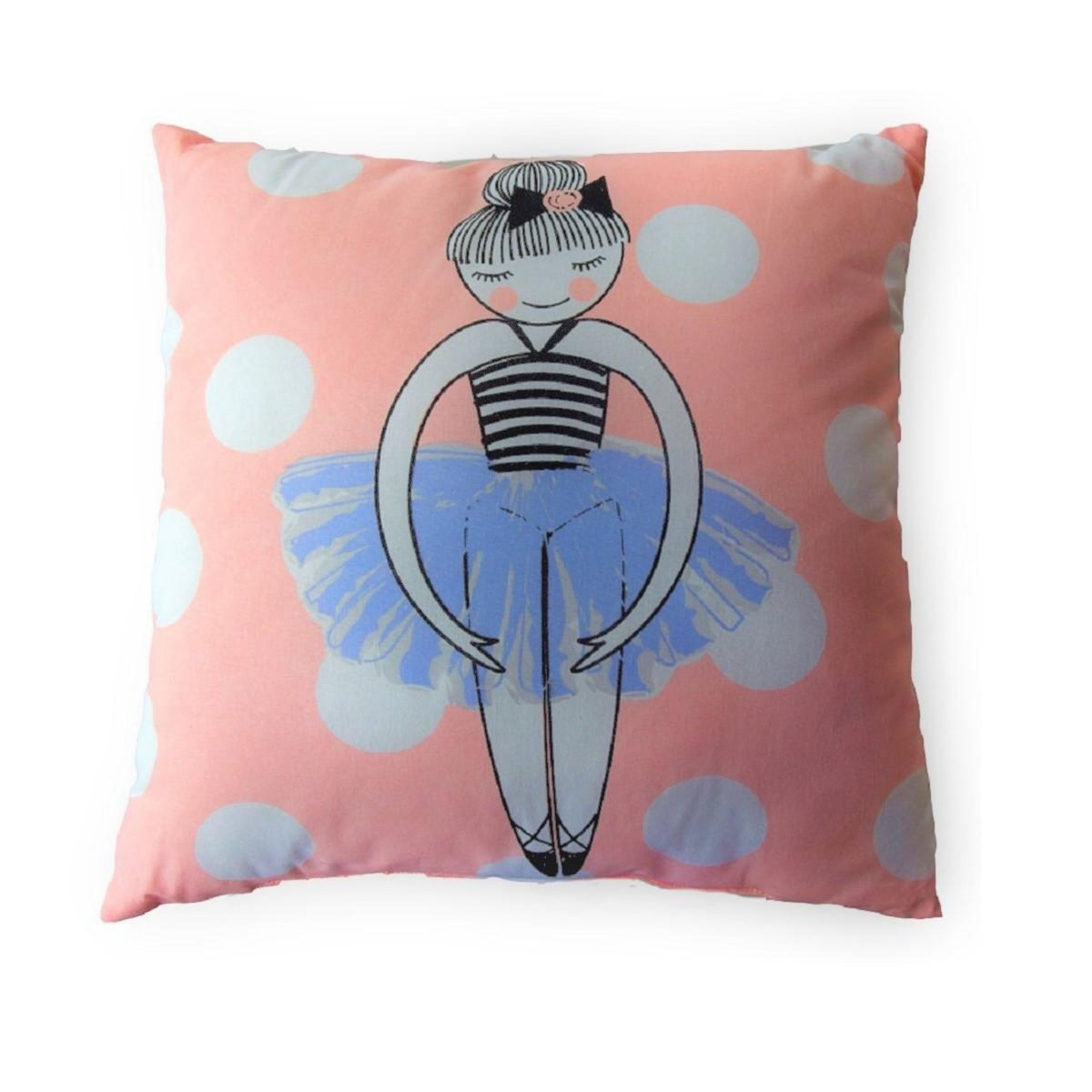 FUTURE HOME Coussin enfant imprimé en coton 40x40cm DANSEUSE