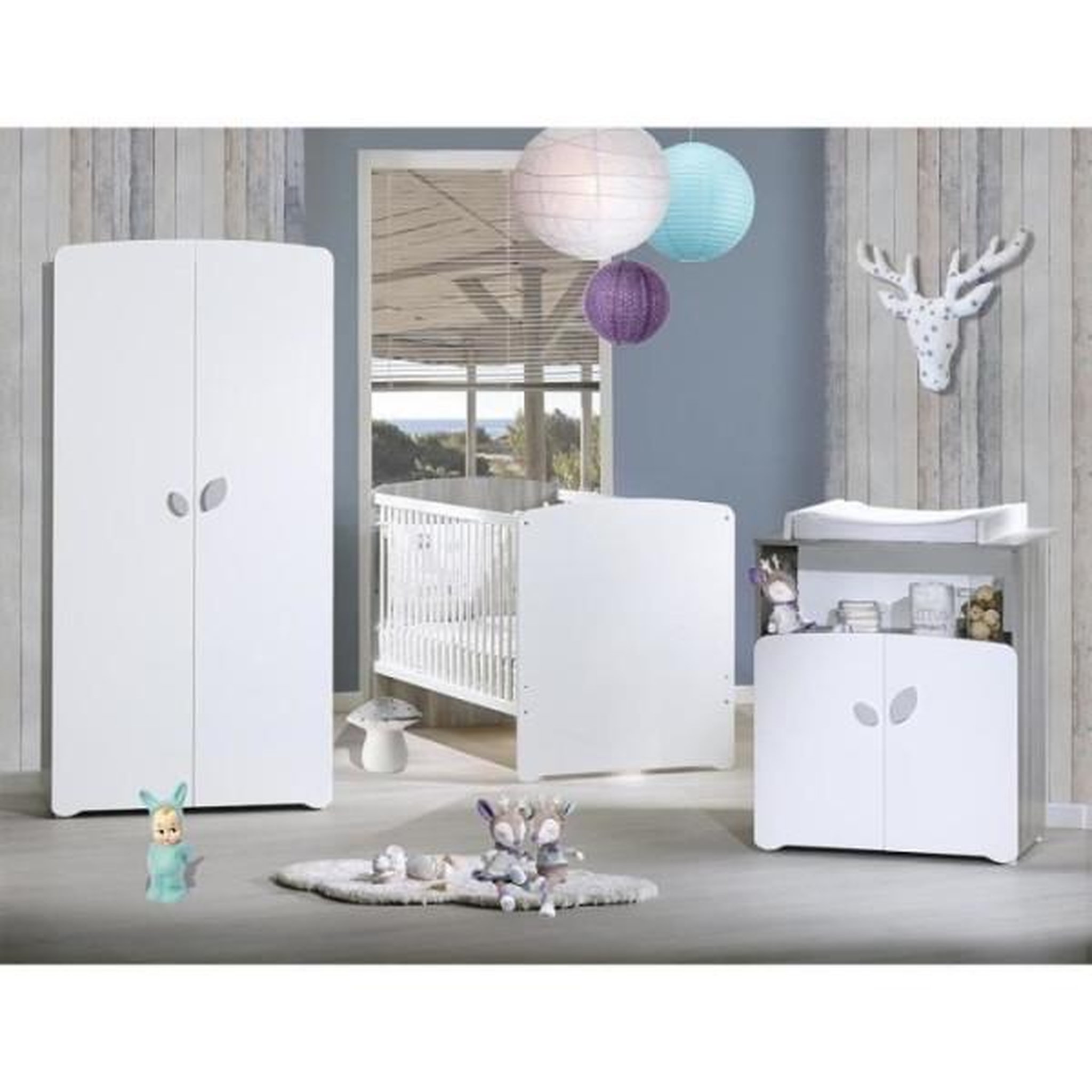 Voir la diapositive 3 : SAUTHON Lit évolutif 140x70 - Little Big Bed en bois gris