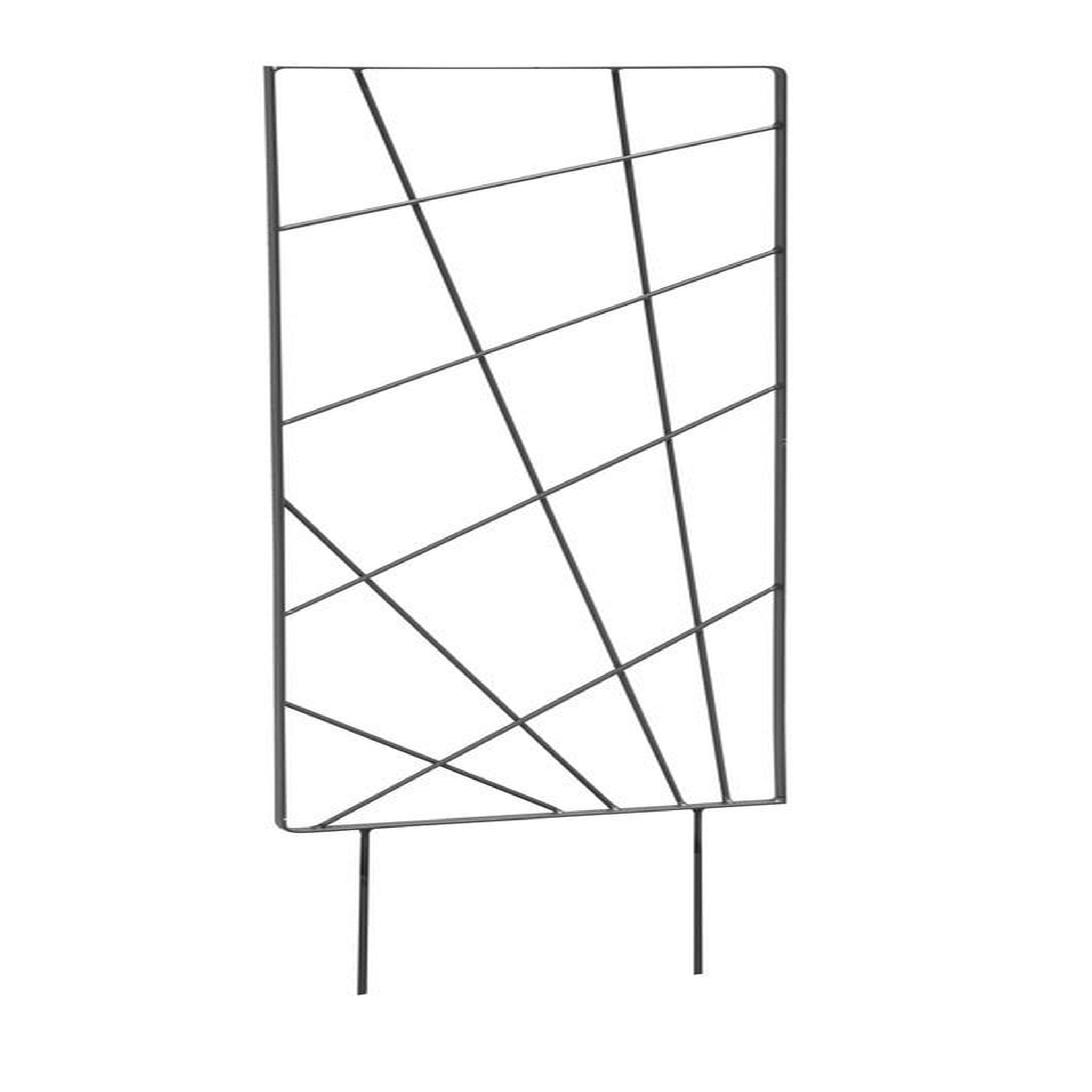 CENTRALE BRICO Treillis à piquer mandala anthracite - 30x100 cm - Acier époxy