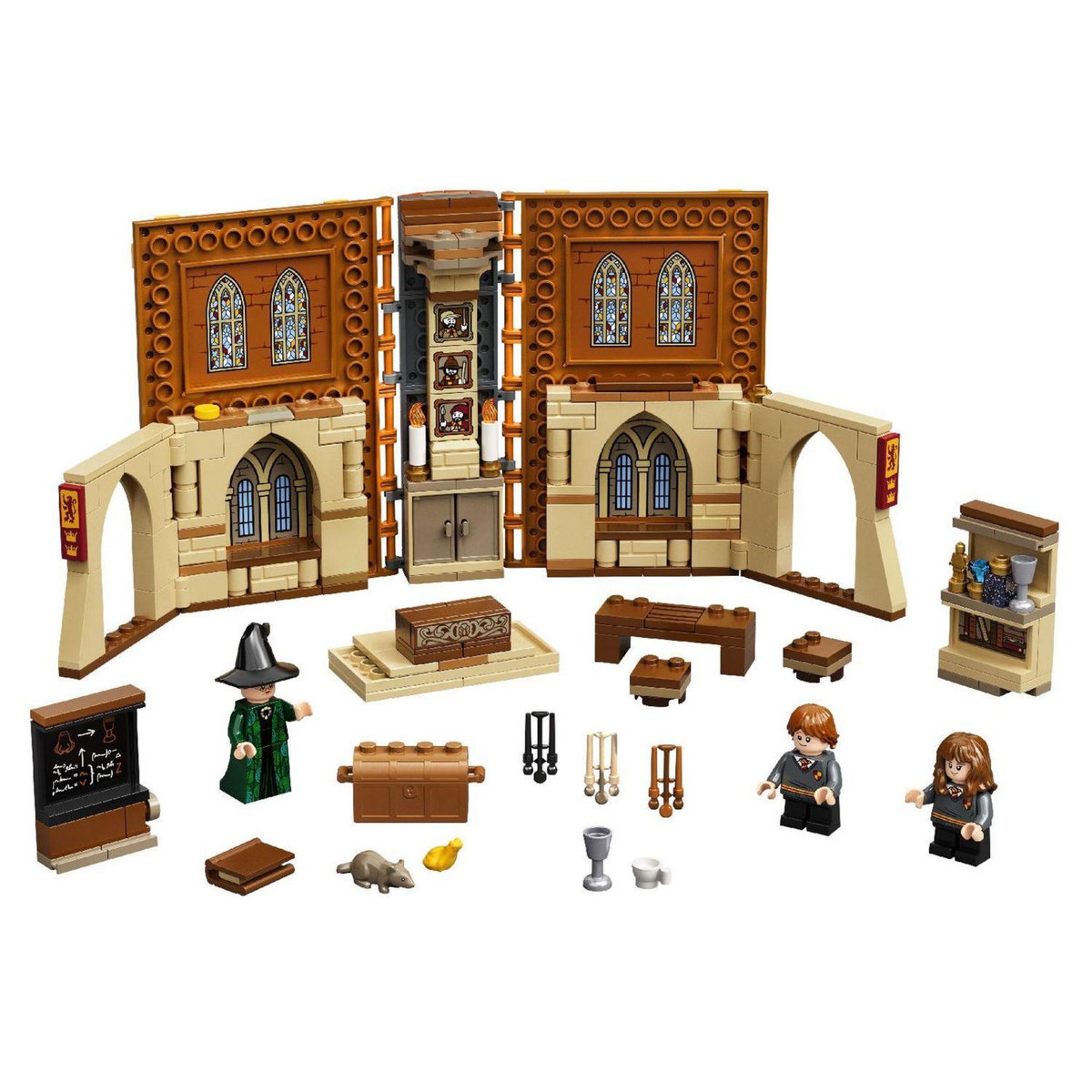 LEGO Harry Potter 76382 Poudlard : le Cours de Métamorphose, Jouet, Livre, Classe Sortilège