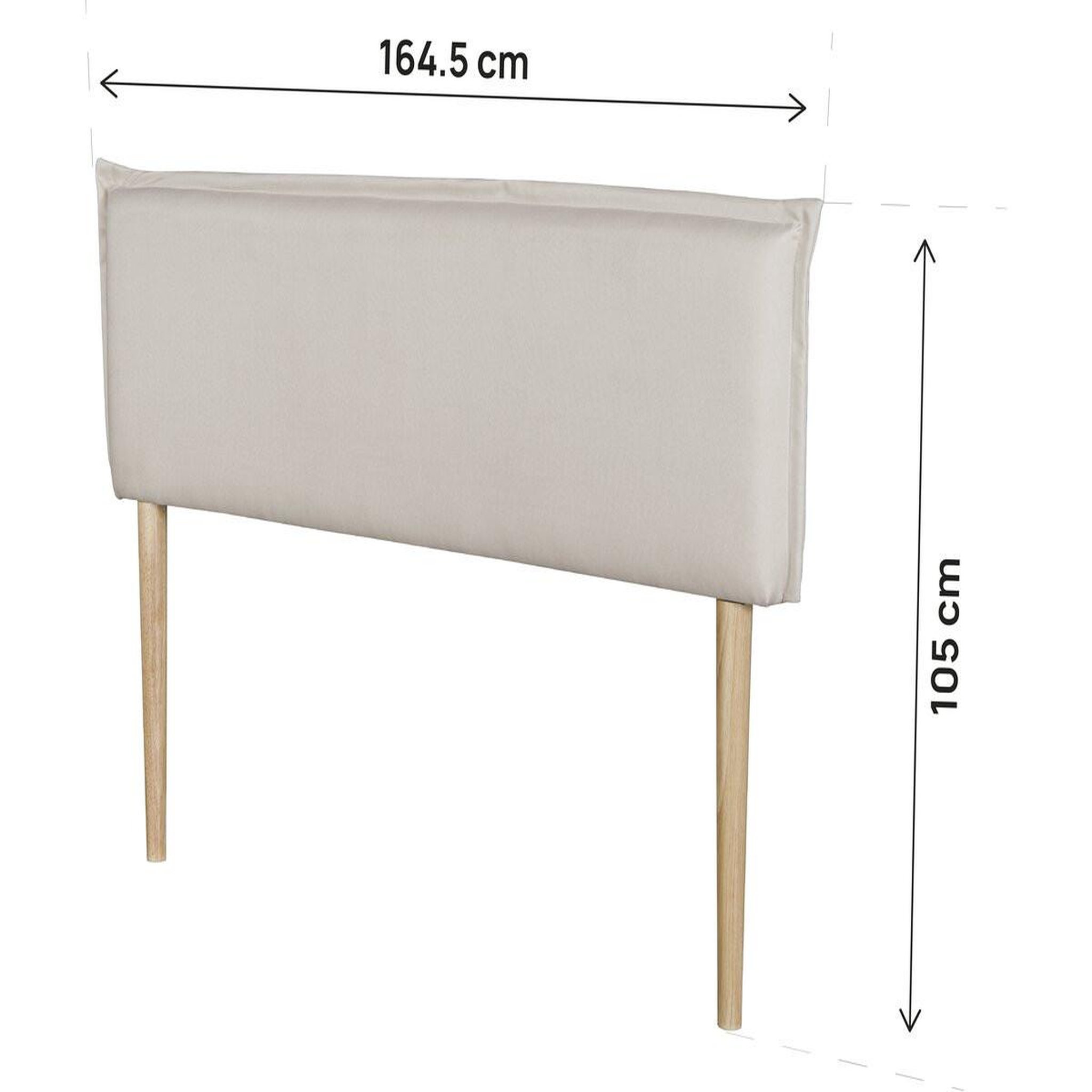 Voir la diapositive 3 : Habitat et Jardin Tête de lit  jessica  en lin - 160 cm - beige