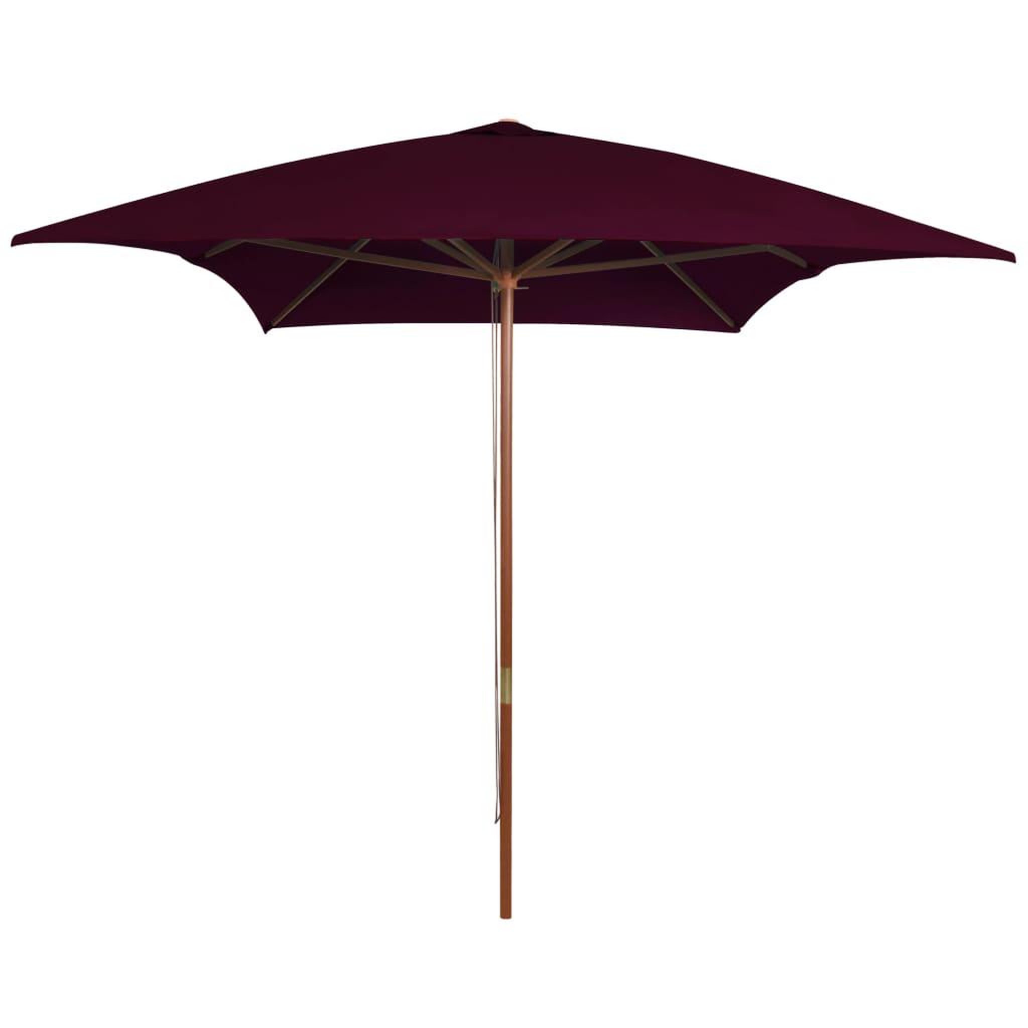 Voir la diapositive 1 : VIDAXL Parasol de jardin avec mat en bois rouge bordeaux 200x300 cm
