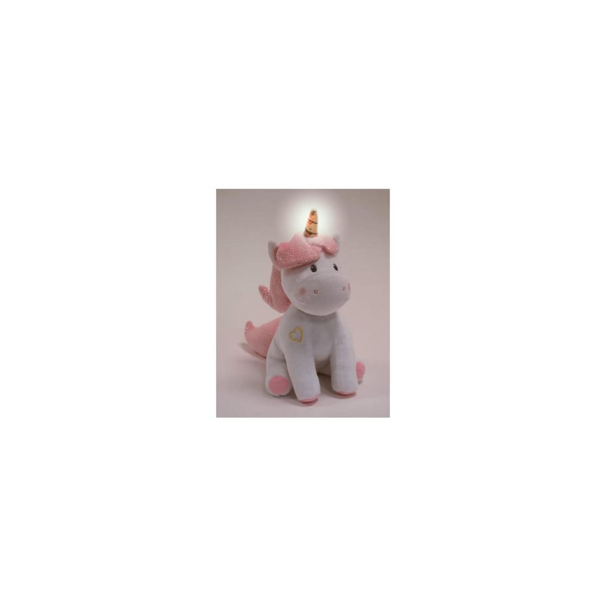 Cijep Peluche licorne musicale et lumineuse 24 cm