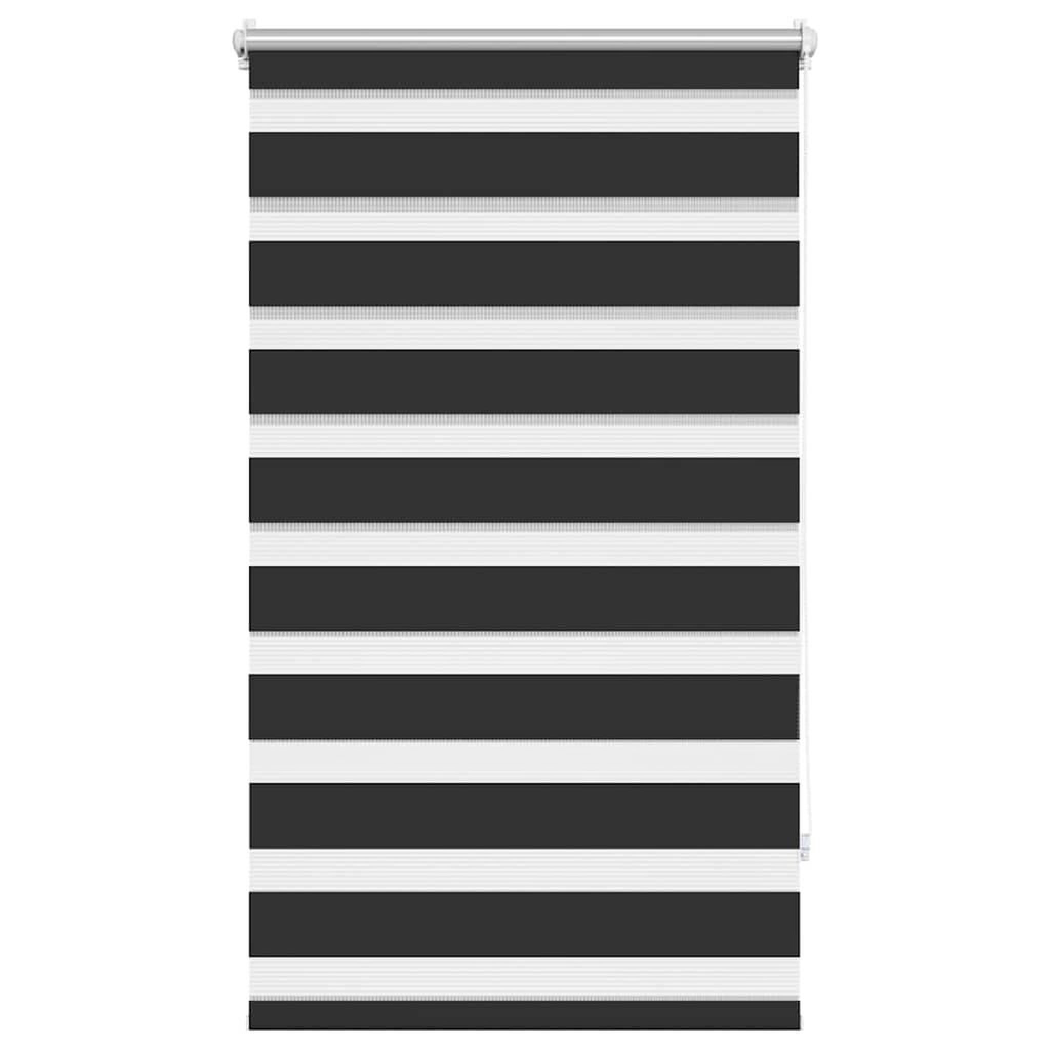 VIDAXL Store venitien zebre 90,9 x 150 cm, largeur du tissu 86,7 cm, noir