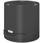 OUTSUNNY Brasero extérieur Ø45 cm design - bac à cendres intégré, tisonnier - acier noir