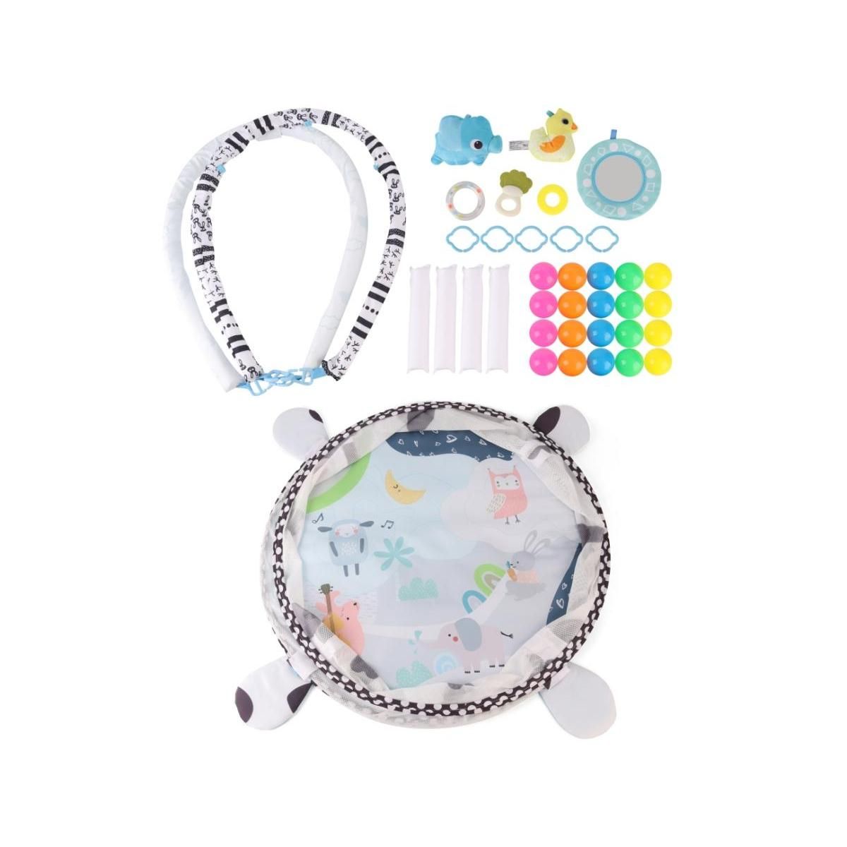 MILLY MALLY Tapis d'éveil 2-en-1 TinyMini Rond avec barrière