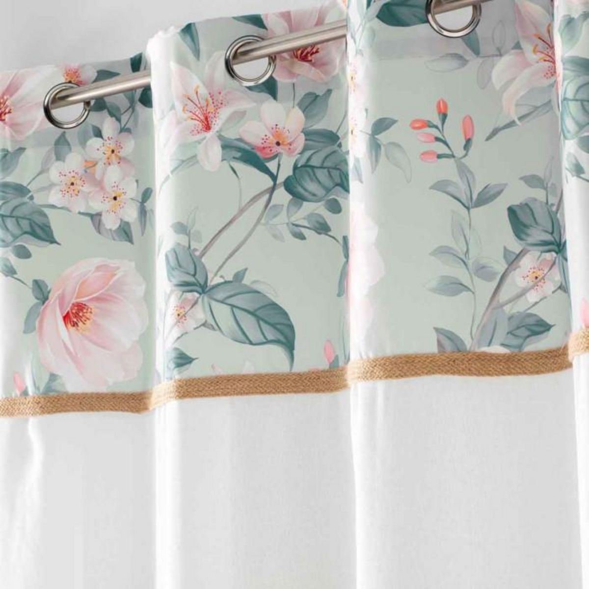 Paris Prix Rideau Voilage à Œillets  Alissia  140x240cm Menthe