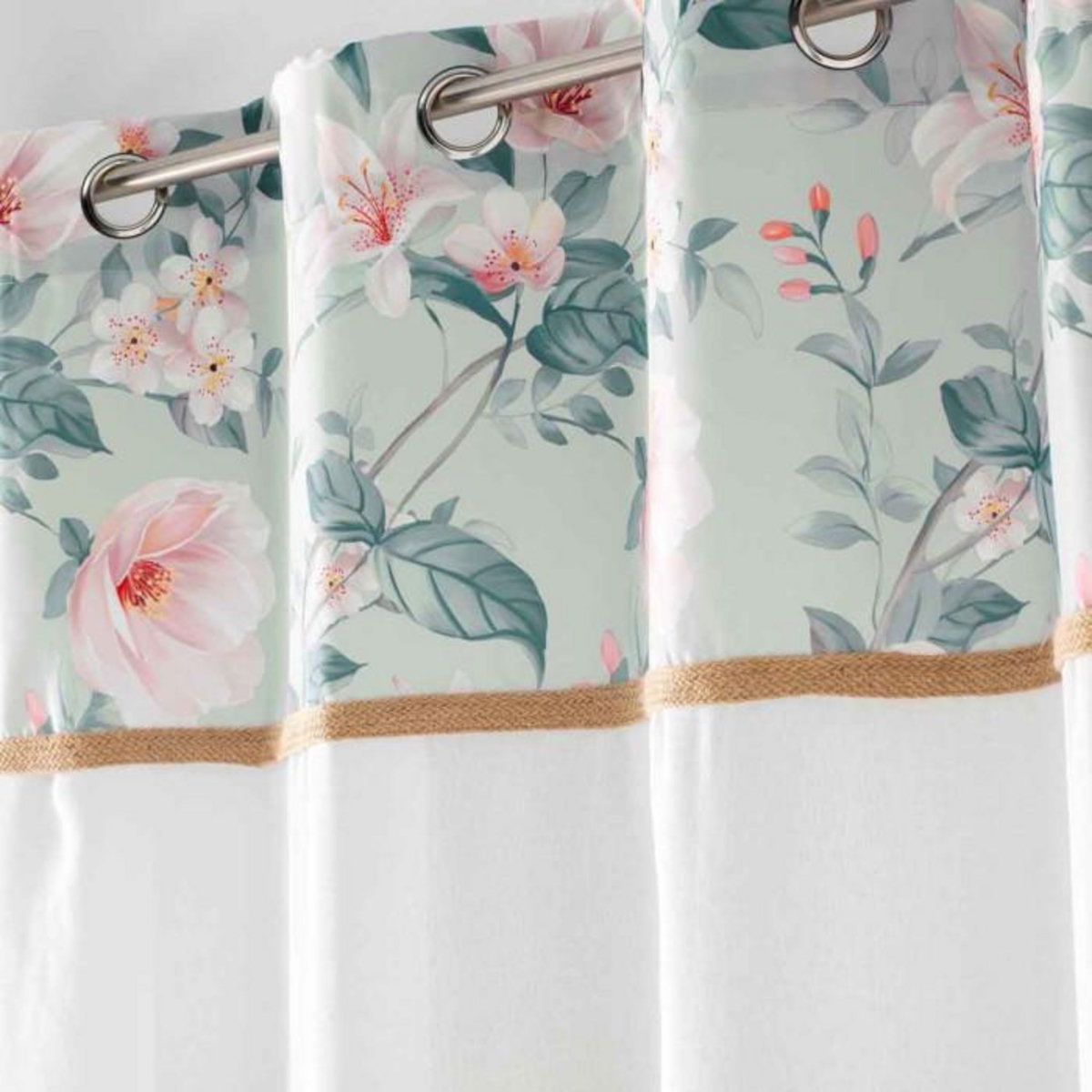 Paris Prix Rideau Voilage à Œillets  Alissia  140x240cm Menthe