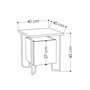 Voir la diapositive 4 : TOILINUX Table de chevet design Acres