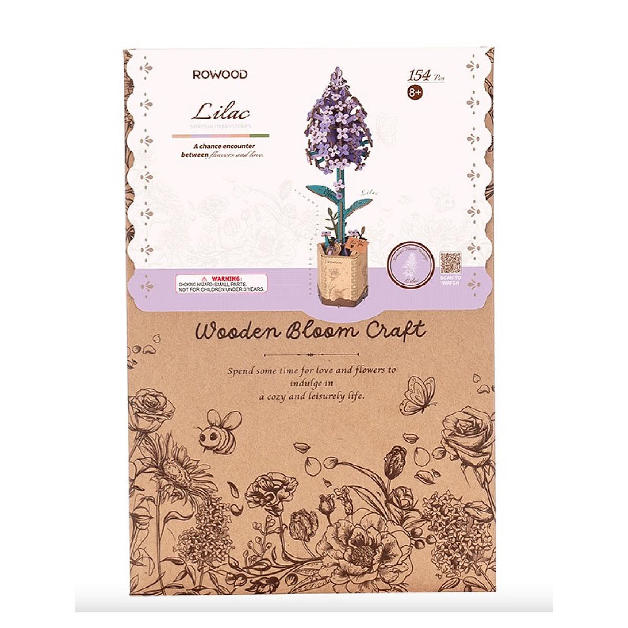 Voir la diapositive 2 : ROBOTIME Wooden Bloom Craft: Le lila