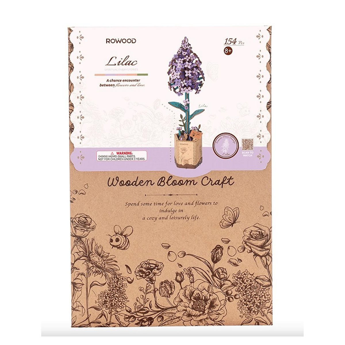 ROBOTIME Wooden Bloom Craft: Le lila