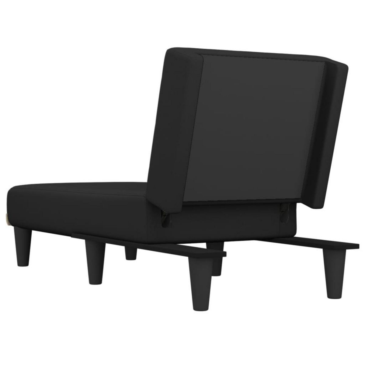 VIDAXL Chaise longue noir tissu
