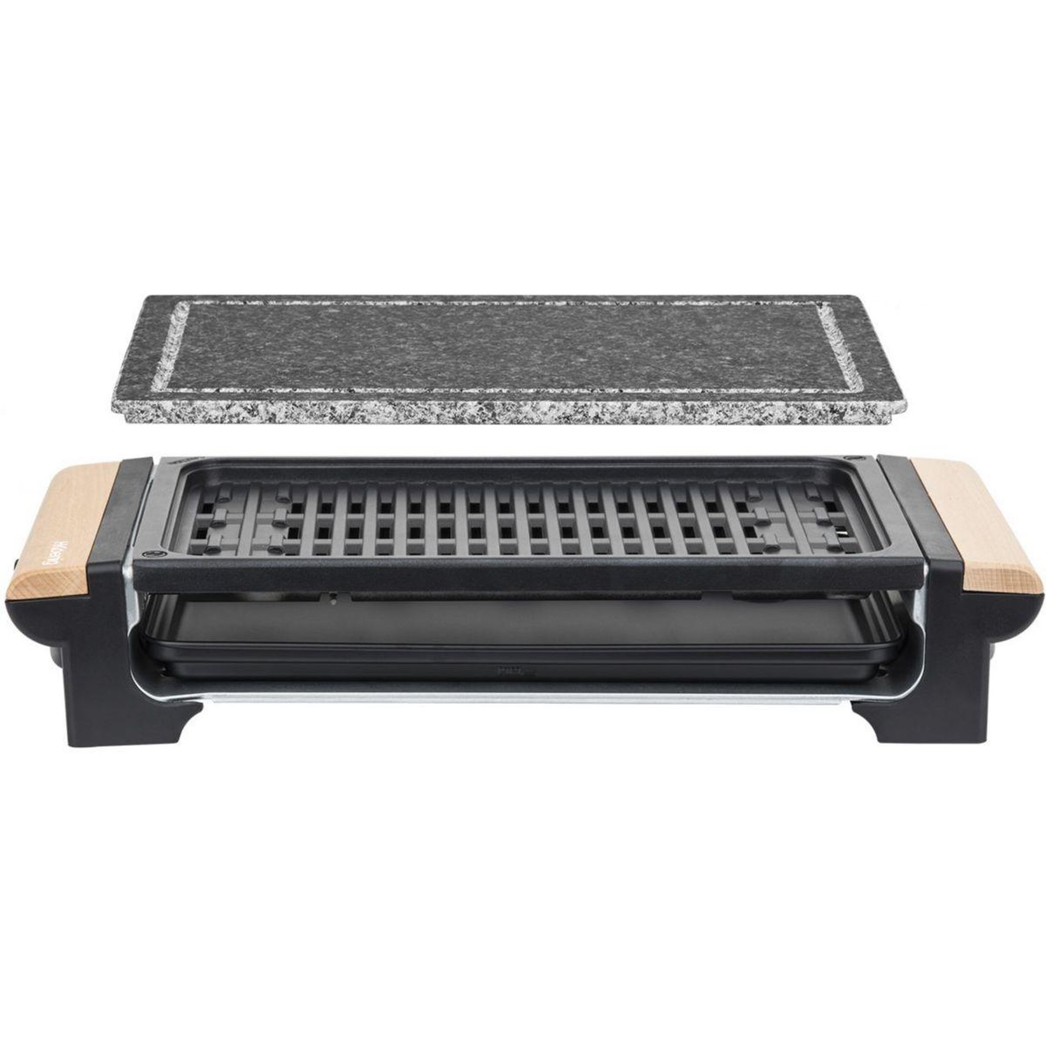 Voir la diapositive 3 : H.Koenig Pierre à cuire RP320 bois clair à poser, 37x23 cm