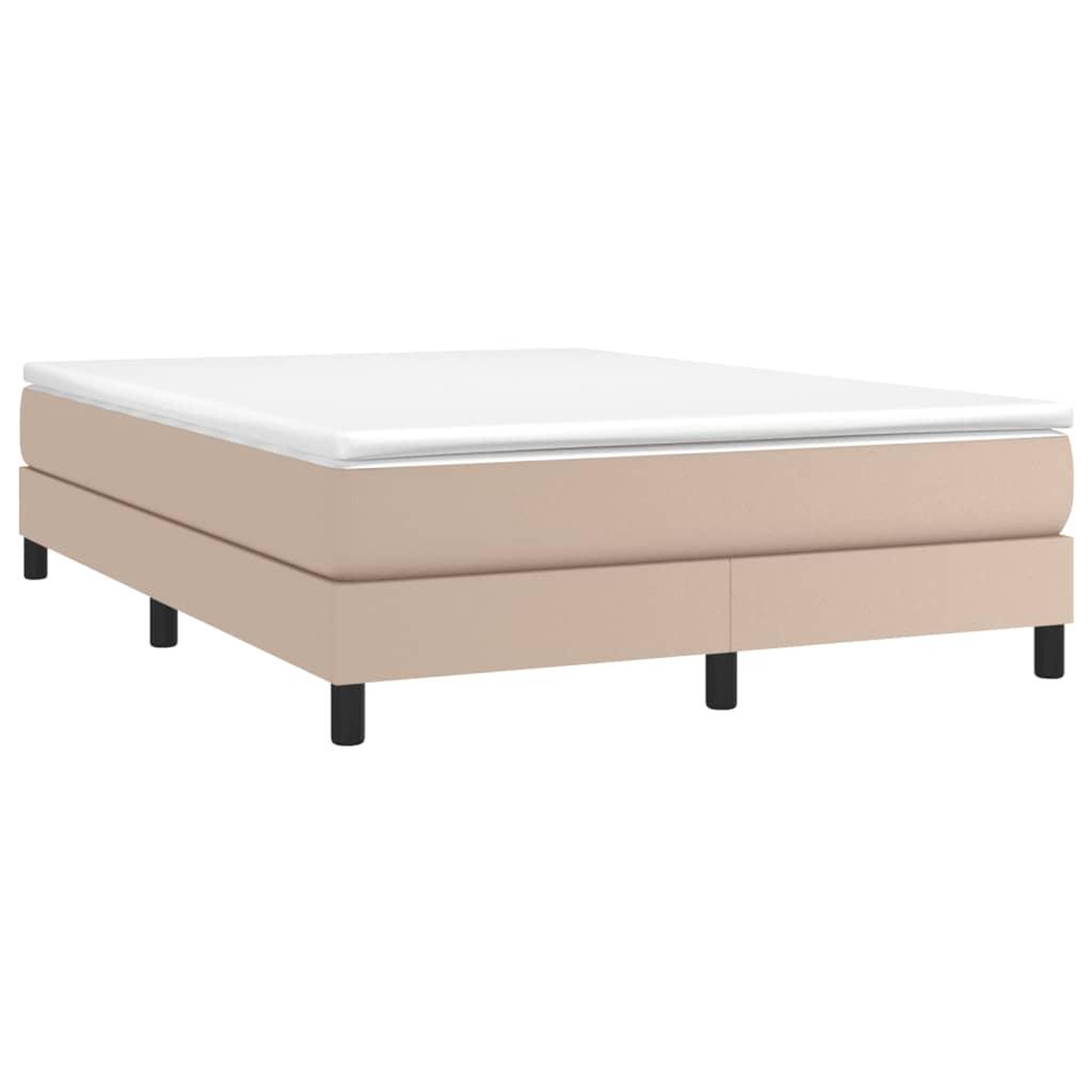 Voir la diapositive 3 : VIDAXL Cadre de lit sans matelas cappuccino 140x190 cm similicuir