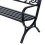 Voir la diapositive 6 : OUTSUNNY Outsunny Banc de Jardin terrasse en Acier Fonte Noir 3 Places 127 x 60 x 85 cm Charge Max 250 Kg