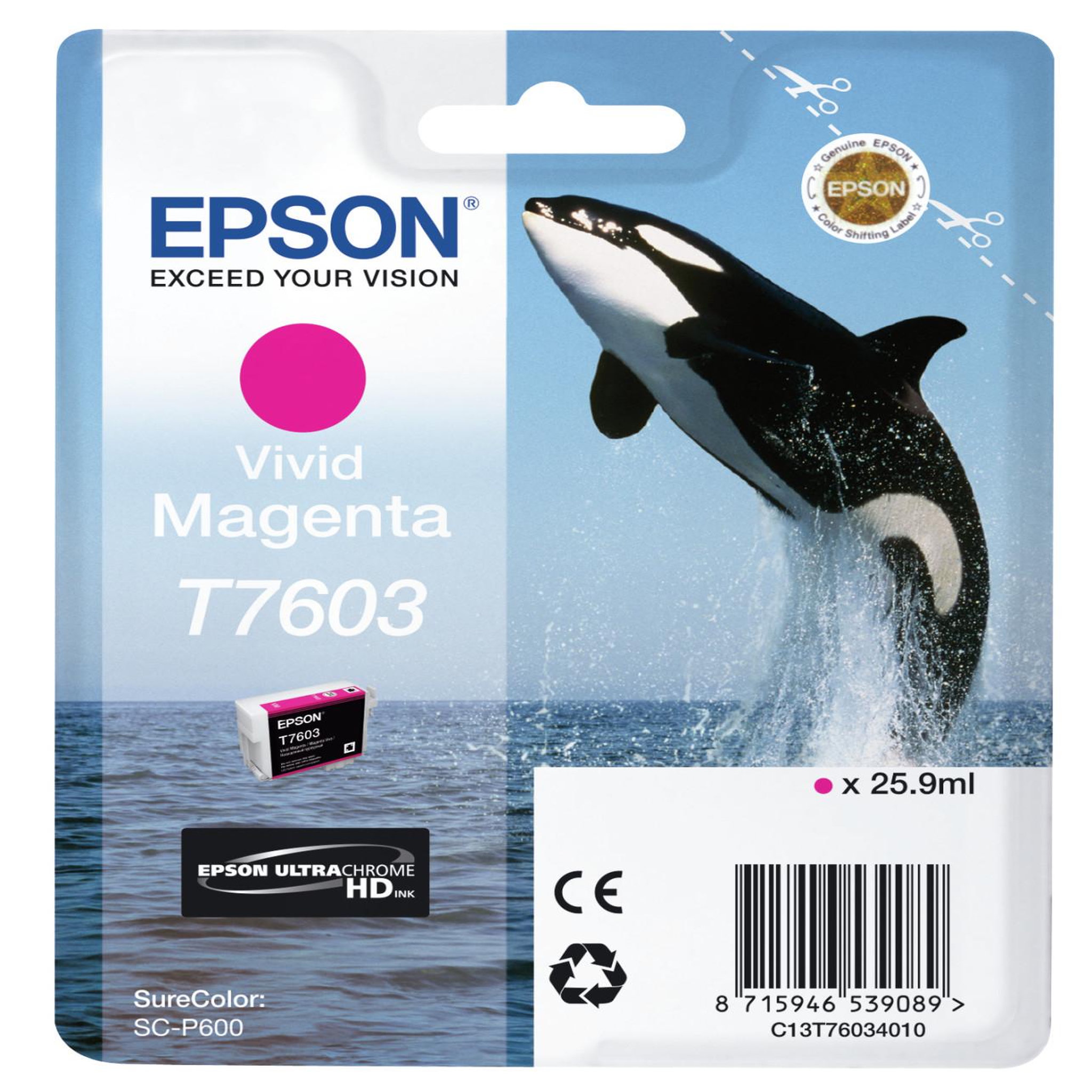 Voir la diapositive 2 : Epson Epson t7603 cartouche d'encre 1 pièce(s) original magenta vif
