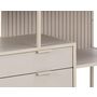 Voir la diapositive 6 : LISA DESIGN Anthea - étagère filaire métal avec plaquage en effet bois blanchi - avec tiroirs - 114 cm - gris
