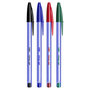 Voir la diapositive 3 : BIC Lot de 10 stylos bille pointe moyenne bleu/noir/rouge/vert CRISTAL SOFT 