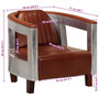 Voir la diapositive 6 : VIDAXL Fauteuil en style d'aviation marron cuir veritable