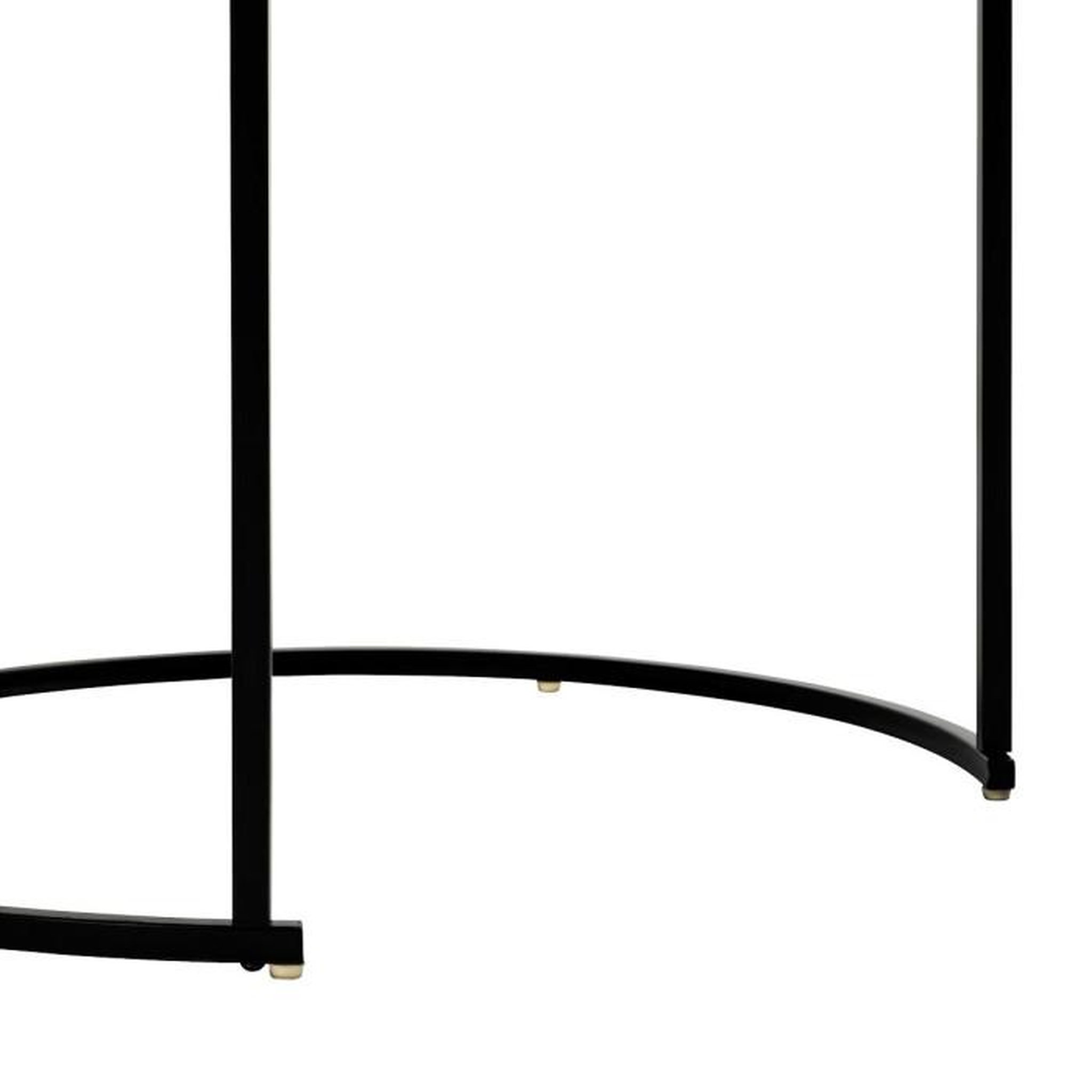 Voir la diapositive 6 : ATMOSPHERA Lot de 3 Tables d'Appoint Gigognes  Noan  54cm Noir
