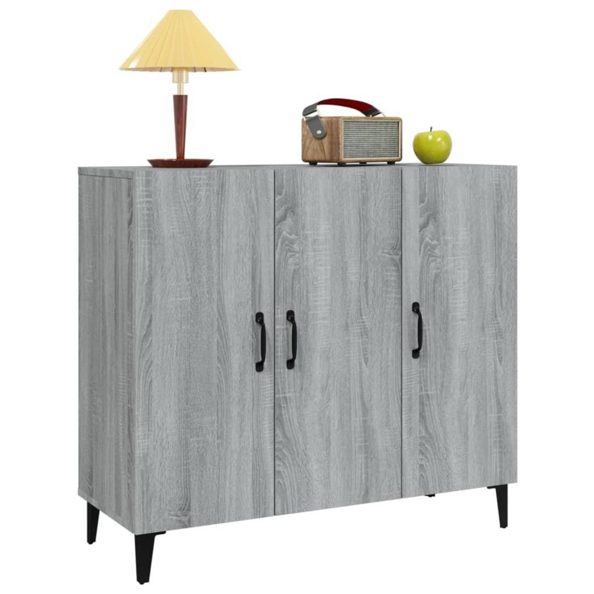VIDAXL Buffet sonoma gris 90x34x80 cm bois d'ingenierie
