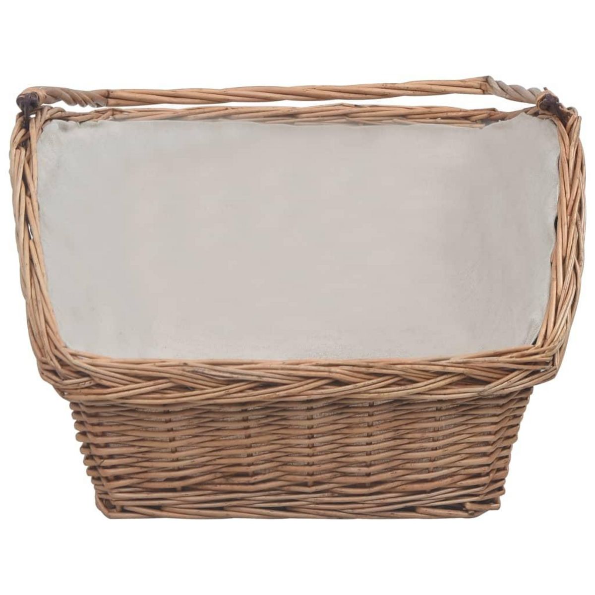 VIDAXL Panier a bois de chauffage avec poignee 61,5x46,5x58 cm Marron