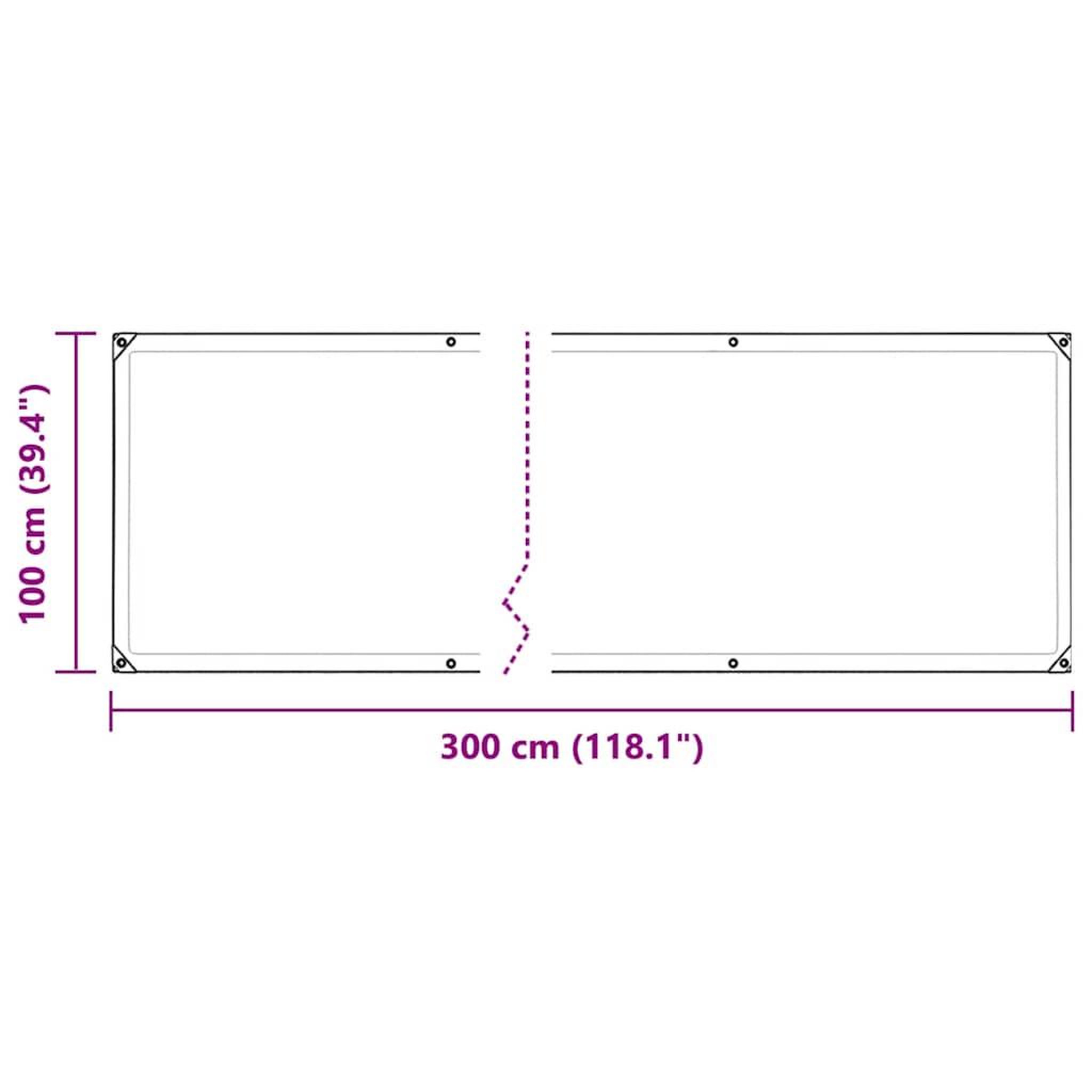 Voir la diapositive 6 : VIDAXL Couverture vegetale avec œillets 1x3 m PVC