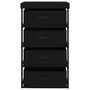 Voir la diapositive 2 : VIDAXL Etagere de rangement avec 4 paniers en tissu Acier Noir