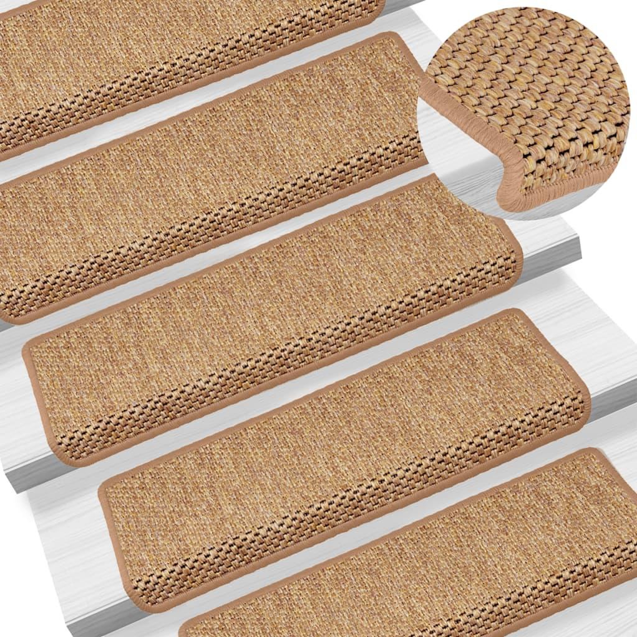 Voir la diapositive 1 : VIDAXL Tapis d'escalier autocollants 15 pcs 65x21x4 cm Orange