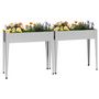 Voir la diapositive 3 : VIDAXL Jardinieres 2 pcs Acier galvanise
