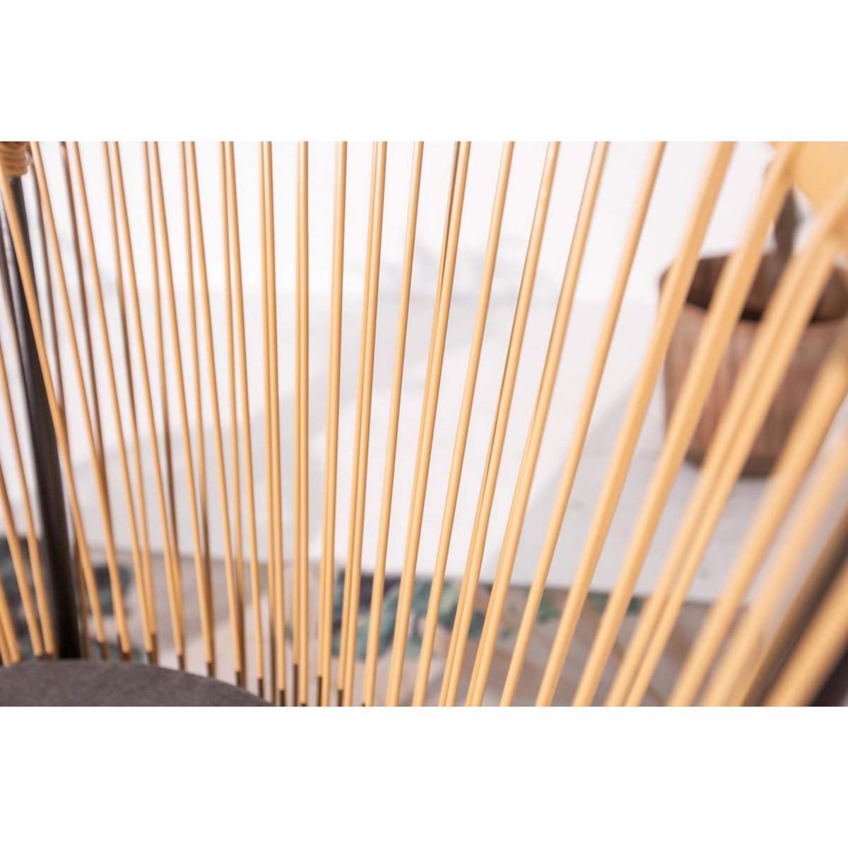 CONCEPT USINE Salon de balcon 2 fauteuils et 1 table coussins gris IPANEMA