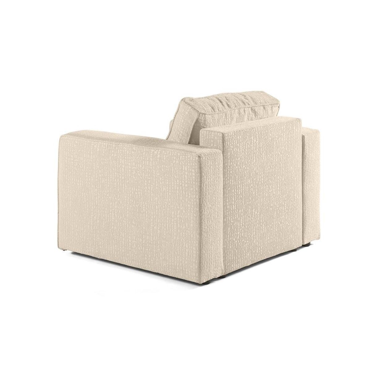 BEST MOBILIER Topaze - fauteuil - en tissu velours relief