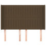 Voir la diapositive 3 : VIDAXL Tete de lit avec oreilles Marron fonce 147x16x118/128 cm Tissu