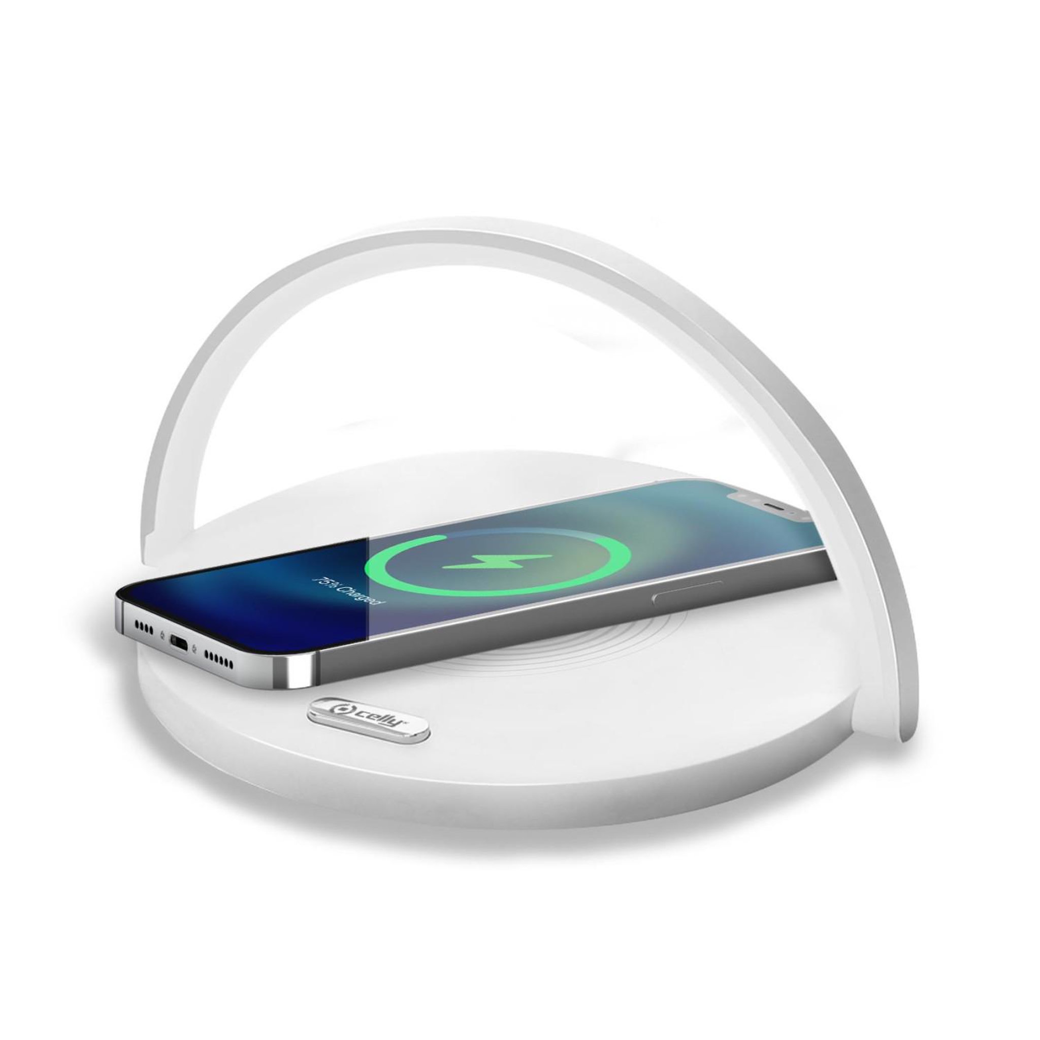 CELLY Celly wllightcirclewh chargeur d'appareils mobiles caméra numérique, manettes de jeu, écouteurs, téléphone portable, chargeur électrique, smartphone, smartwatch, tablette, montre, portables blanc secteur recharge sans fil intérieure