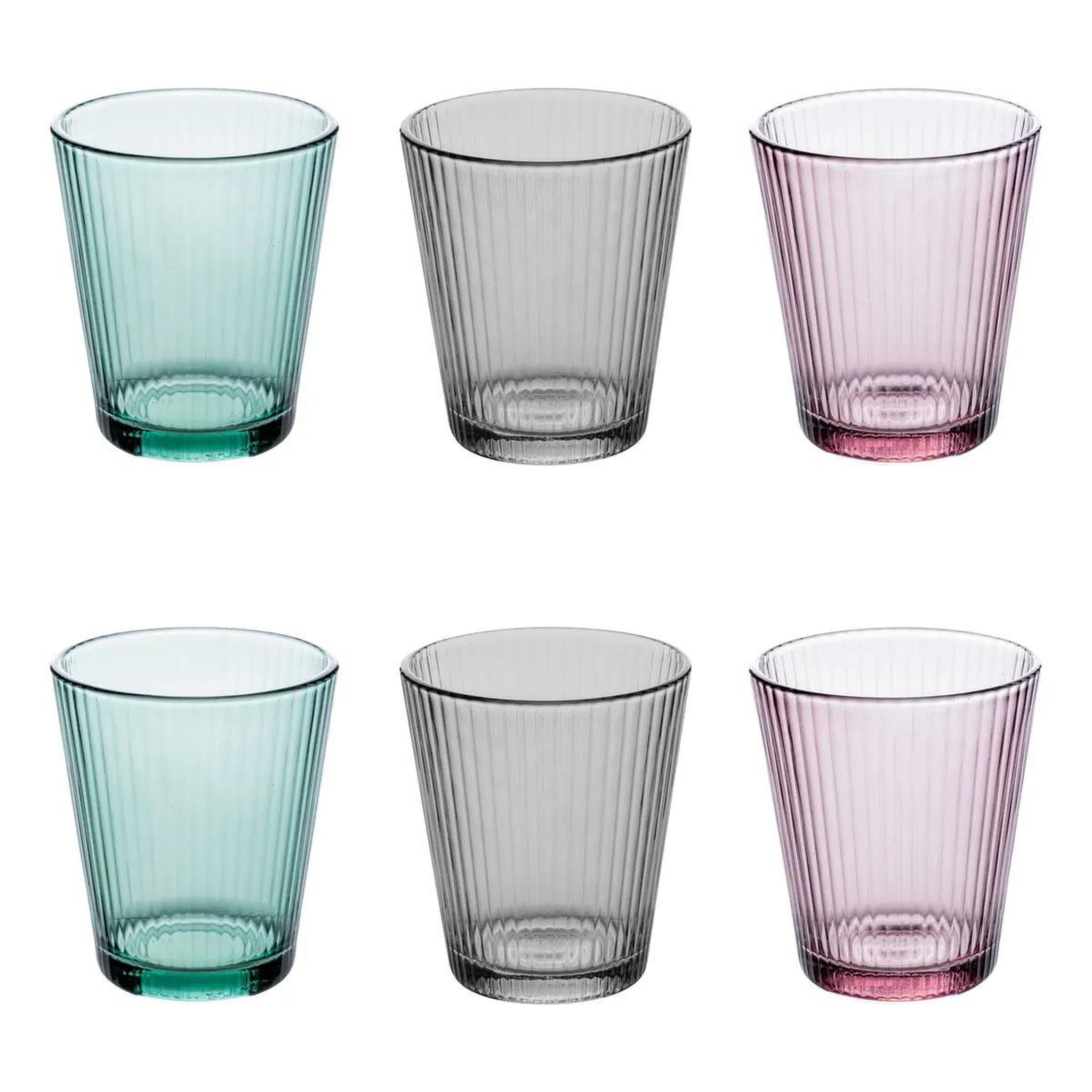 SECRET DE GOURMET Lot de 6 verres à eau  maleau  24cl multicolore