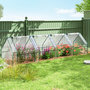 Voir la diapositive 2 : OUTSUNNY Mini serre tunnel de jardin fenêtres enroulables acier PE transparent