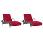 Voir la diapositive 4 : VIDAXL Serviettes de plage 2 pcs bordeaux 75x200 cm tissu 400 GSM