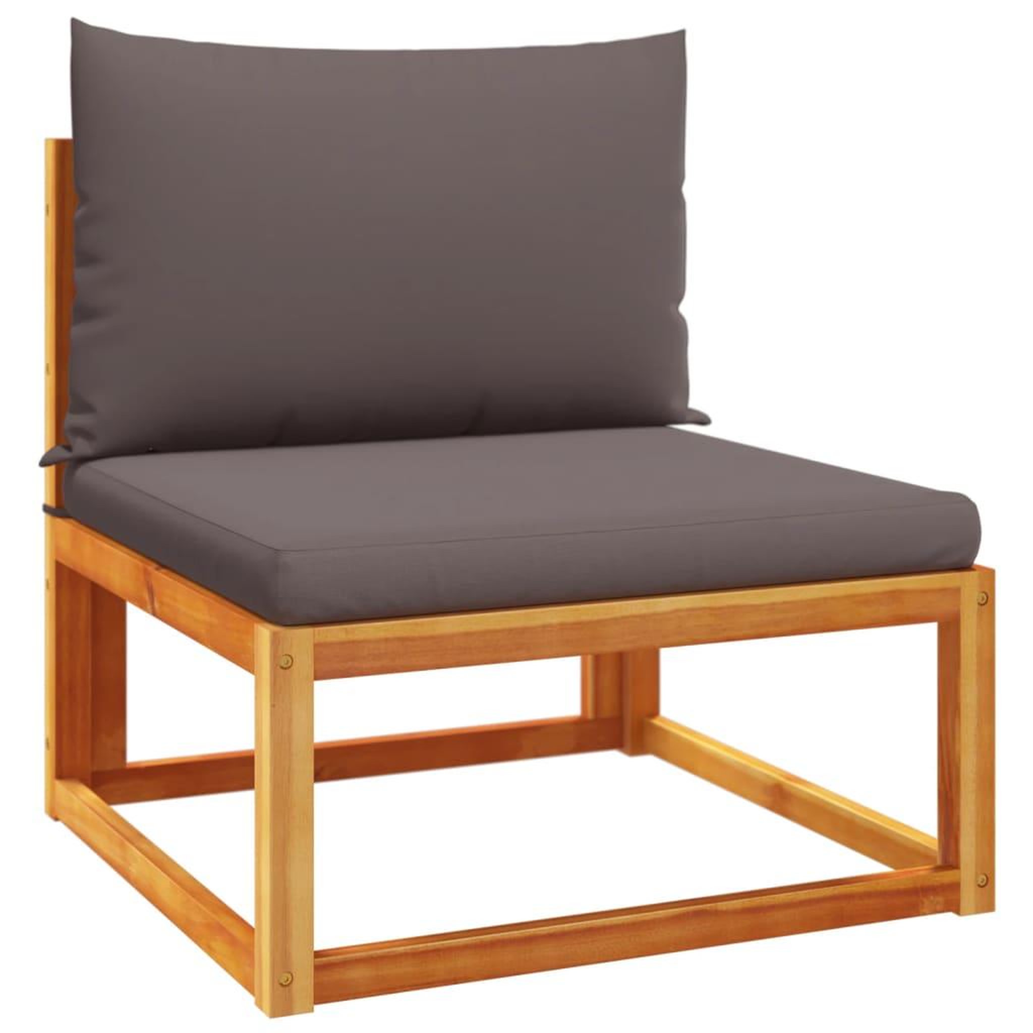 Voir la diapositive 2 : VIDAXL Canape de jardin sans accoudoirs coussins bois massif d'acacia
