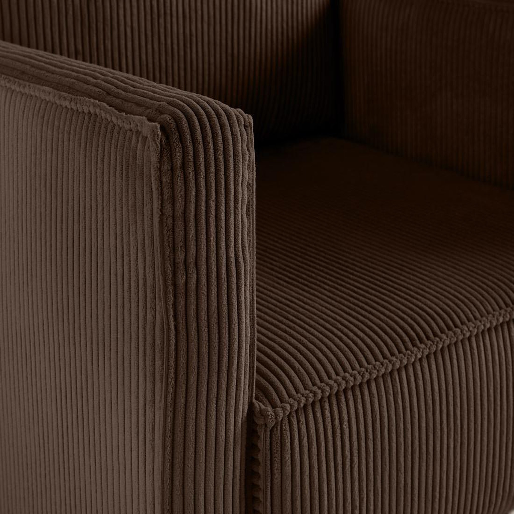 Voir la diapositive 5 : LISA DESIGN Charlie - fauteuil - pieds hauts - en velours côtelé