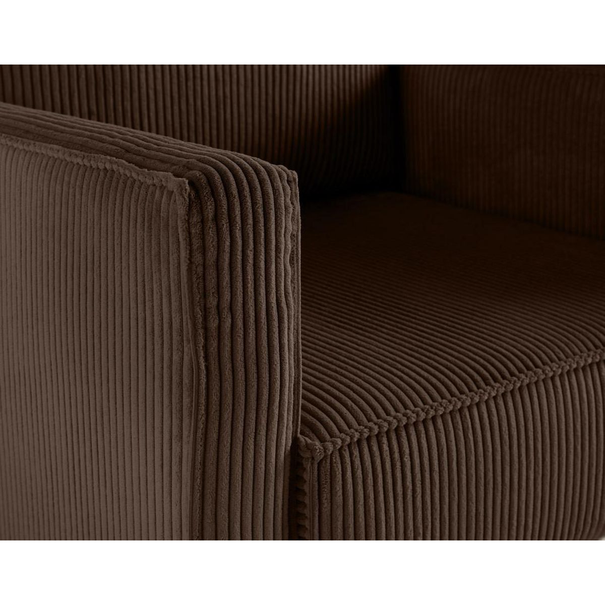 LISA DESIGN Charlie - fauteuil - pieds hauts - en velours côtelé