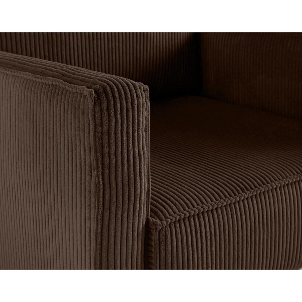 LISA DESIGN Charlie - fauteuil - pieds hauts - en velours côtelé