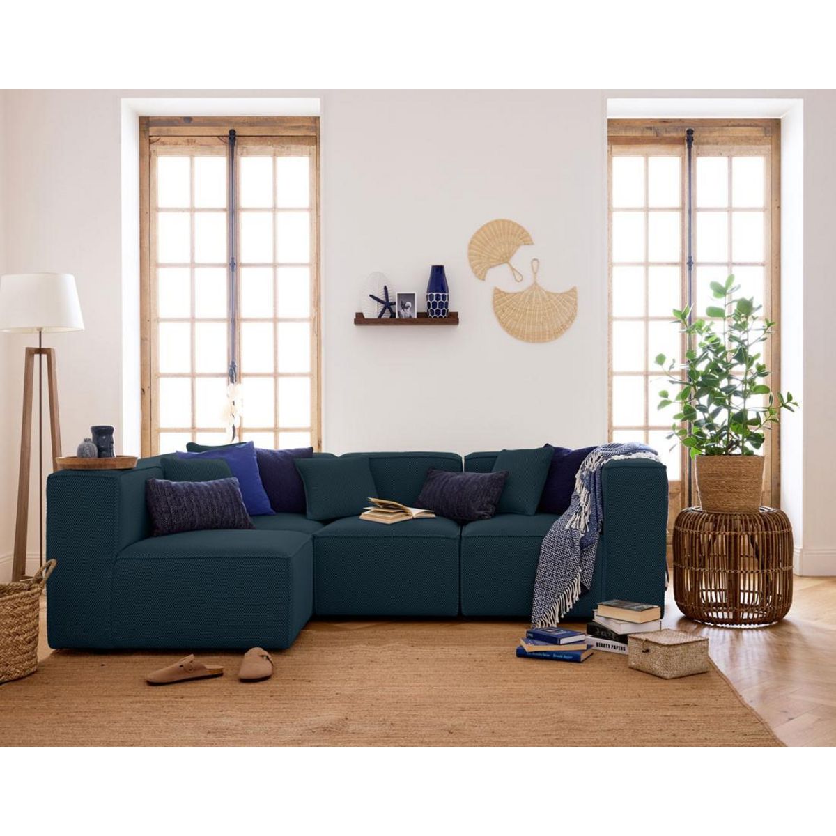 LISA DESIGN Arty - module d'assise droit - en tissu mailles 3d