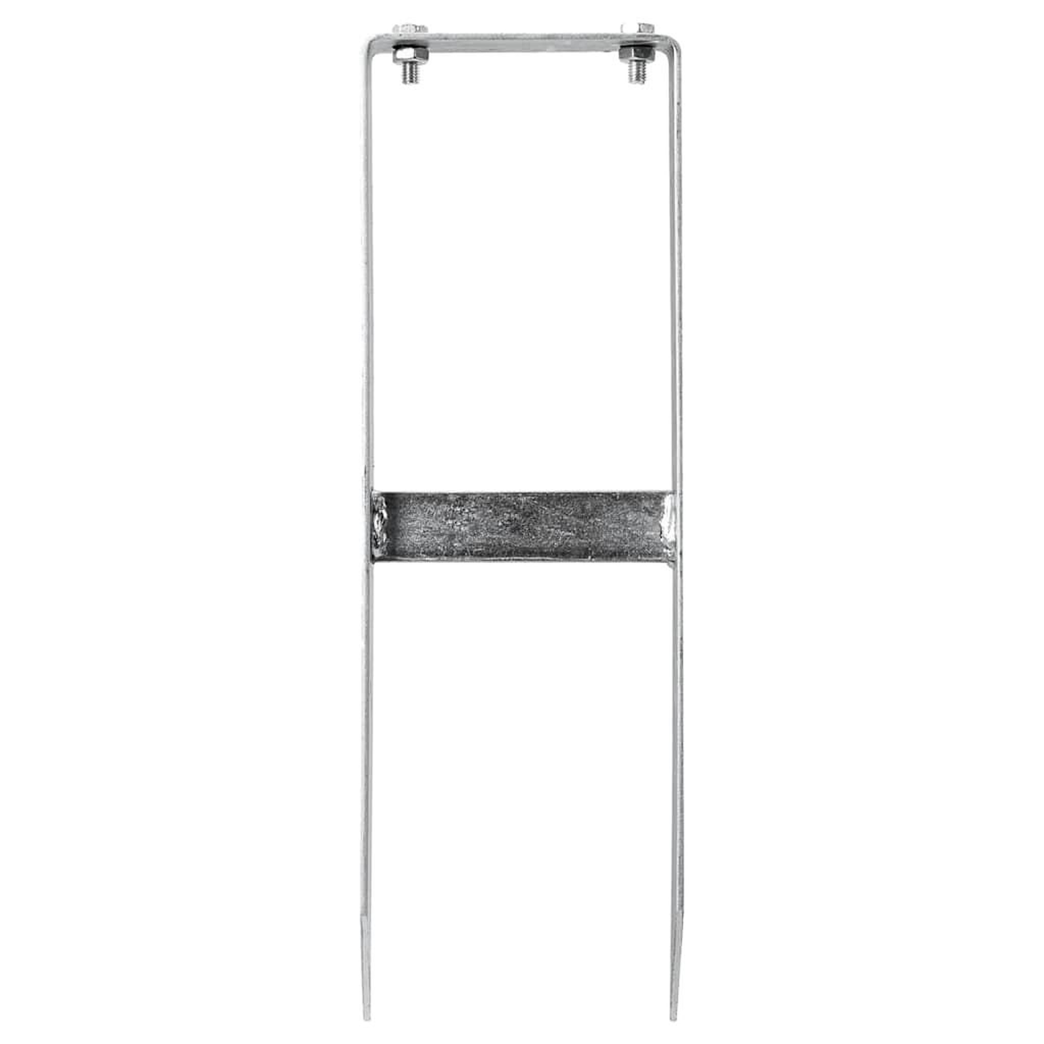 Voir la diapositive 3 : VIDAXL Piquets de cloture de sol 2 pcs pour cloture en wpc acier 40 cm