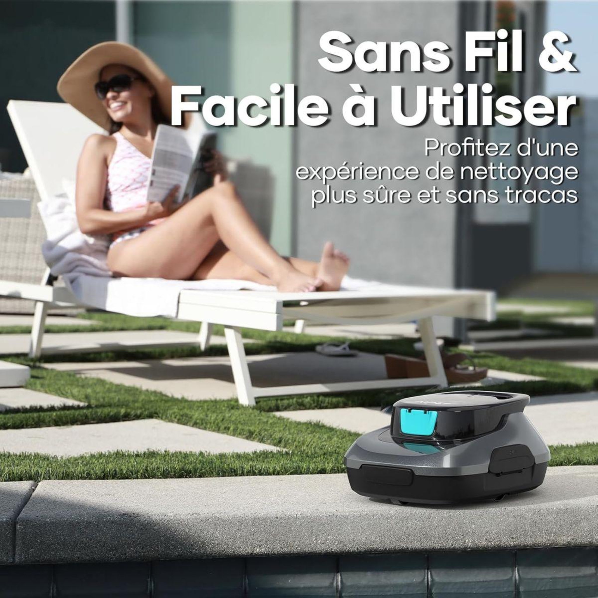 Voir la diapositive 3 : AIPER Robot piscine scuba se sans fil - fond - idéal bassin jusqu'à 80 m²