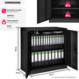 Voir la diapositive 6 : tectake Armoire de classement en métal en acier lâqué époxy noir