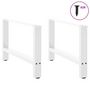 Voir la diapositive 3 : VIDAXL Pieds de table basse blanc 2 pcs 70x(42-43) cm acier