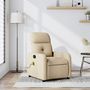 Voir la diapositive 1 : VIDAXL Fauteuil de massage inclinable Creme Tissu