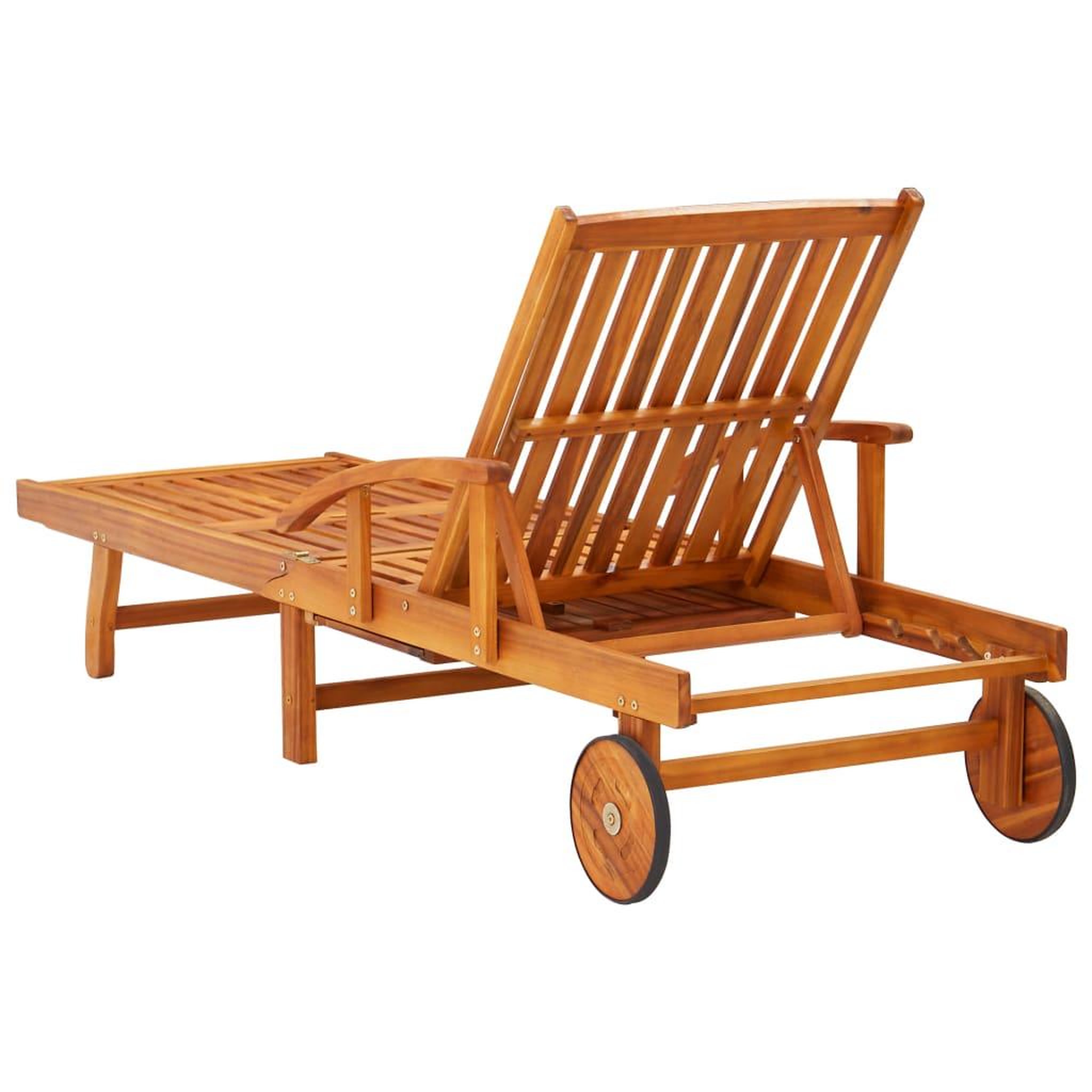 Voir la diapositive 4 : VIDAXL Chaises longues 2 pcs avec coussins Bois d'acacia solide