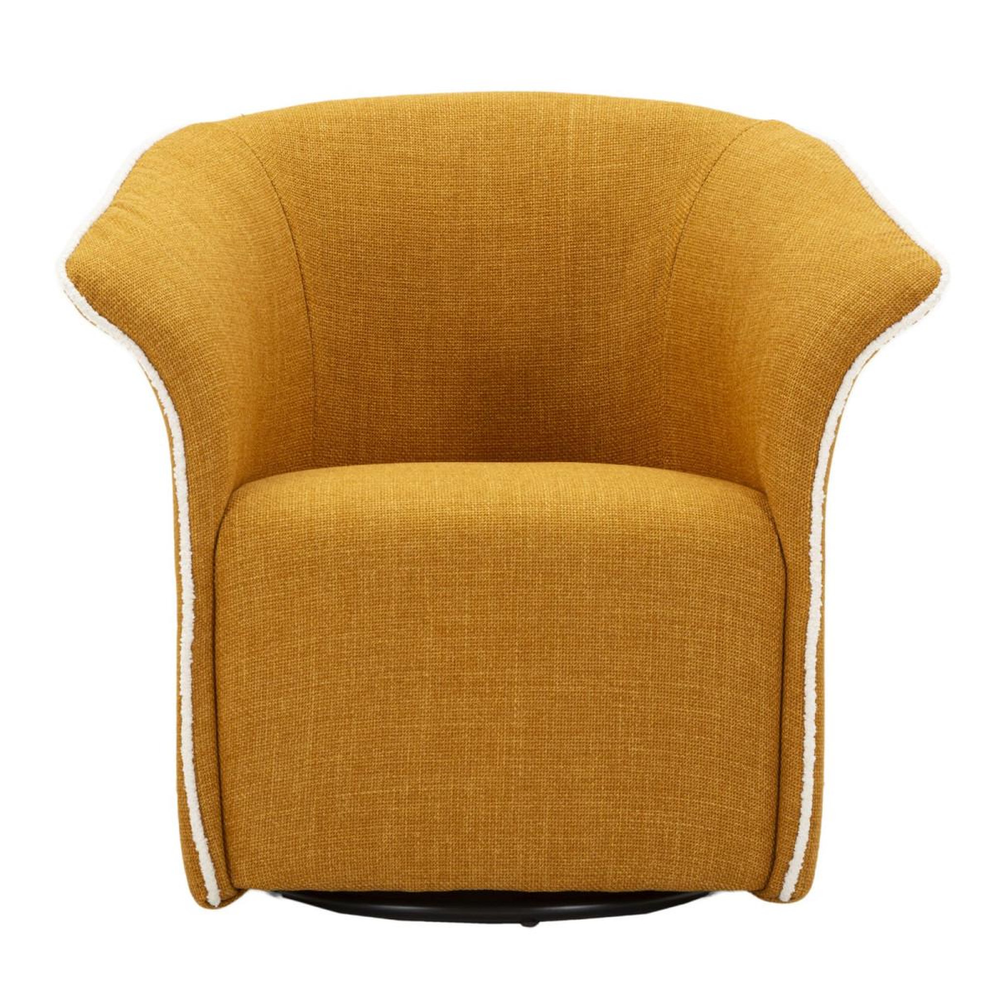 Voir la diapositive 2 : Paris Prix Fauteuil pivotant design  siena  83cm moutarde